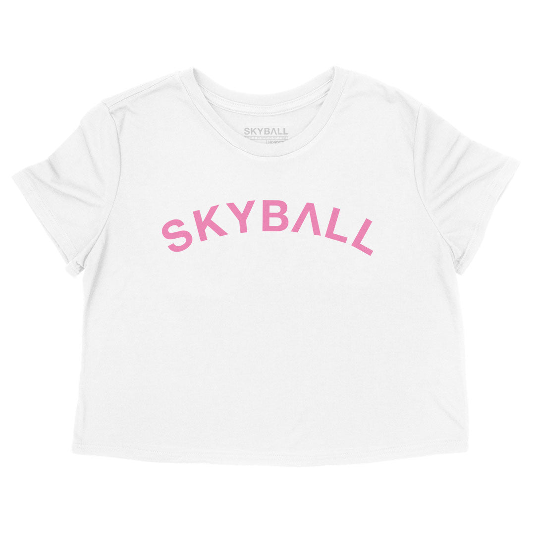 Curved Logo - Women's Flowy Cropped T-Shirt
