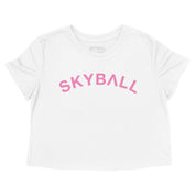 Curved Logo - Women's Flowy Cropped T-Shirt