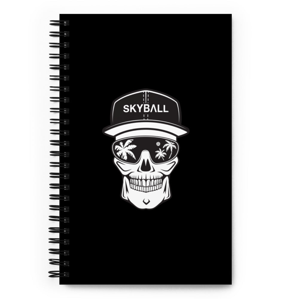 Skyball Spiral Notebook - Skully / Black