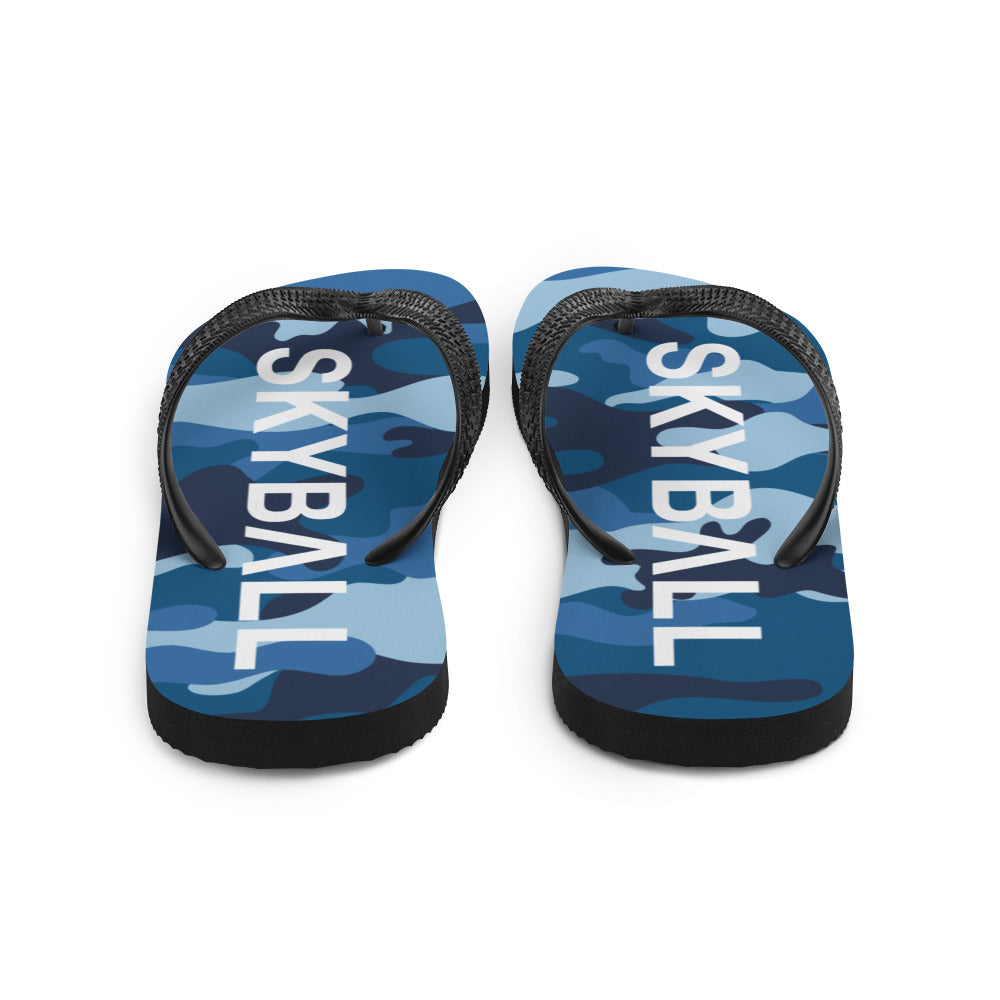 Skyball Beach Volleyball Apparel - Boardwalk Flip-Flops - Original / Blue Camo