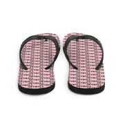 Skyball Beach Volleyball Apparel - Boardwalk Flip-Flops - Logo Print  / Pink & Black
