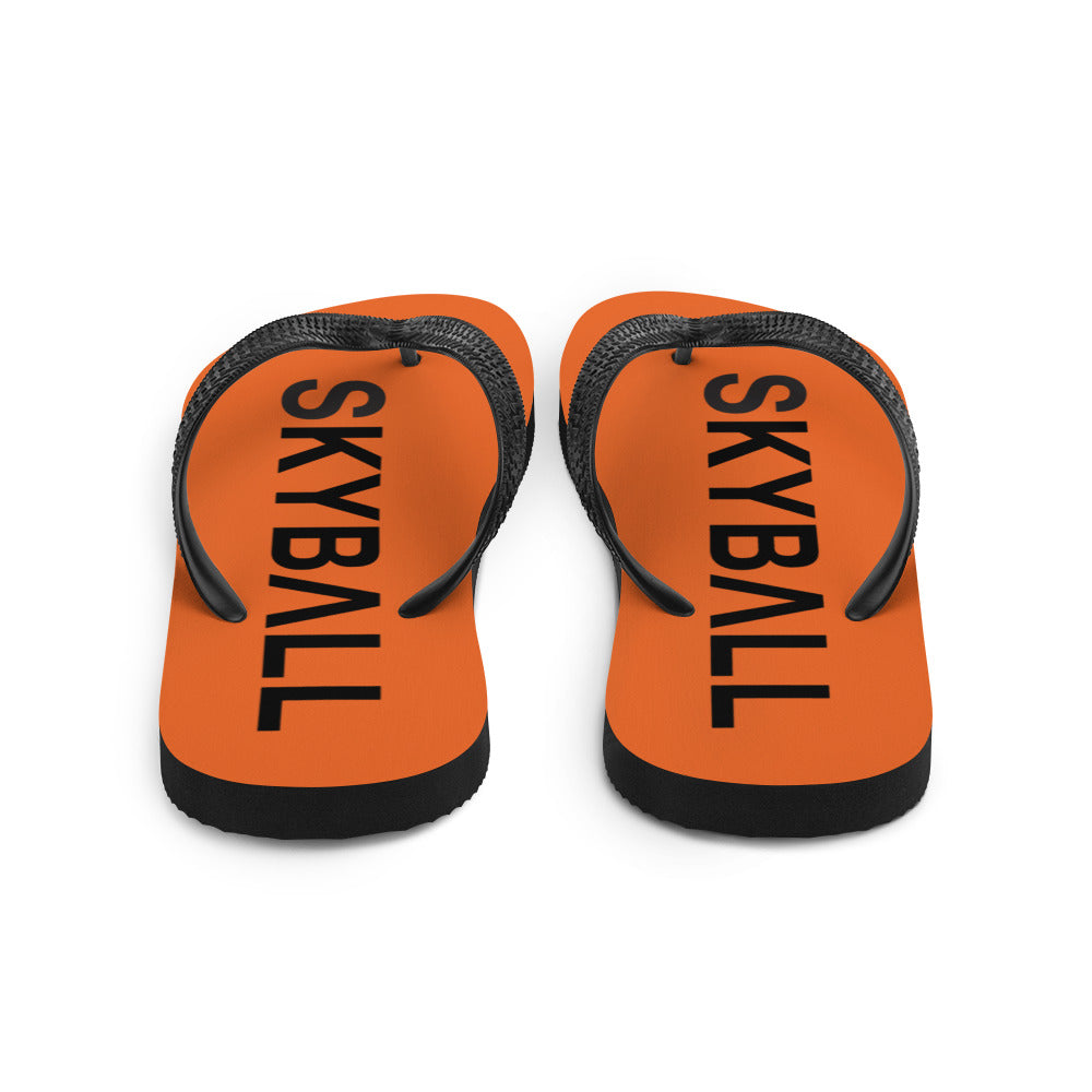 Skyball Beach Volleyball Apparel - Boardwalk Flip-Flops - Original / Orange & Black