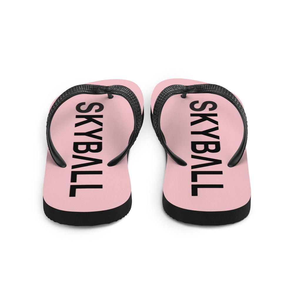 Skyball Beach Volleyball Apparel - Boardwalk Flip-Flops - Original / Pink & Black