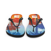 Skyball Beach Volleyball Apparel - Boardwalk Flip-Flops - Full Patch / Sunset Palms