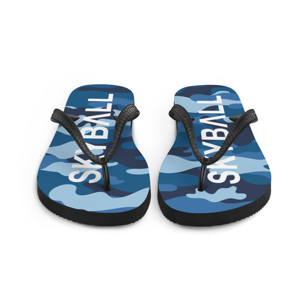 Skyball Beach Volleyball Apparel - Boardwalk Flip-Flops - Original / Blue Camo
