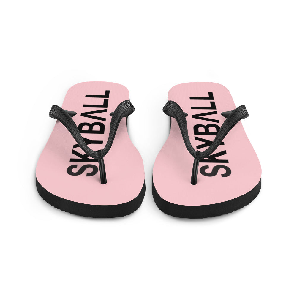 Skyball Beach Volleyball Apparel - Boardwalk Flip-Flops - Original / Pink & Black