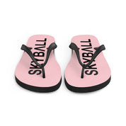 Skyball Beach Volleyball Apparel - Boardwalk Flip-Flops - Original / Pink & Black
