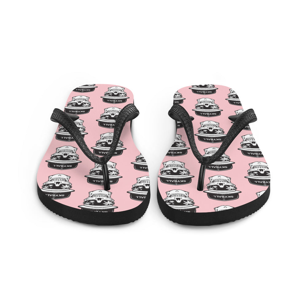 Skyball Beach Volleyball Apparel - Boardwalk Flip Flops - Skully / Pink