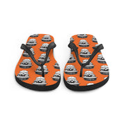 Skyball Beach Volleyball Apparel - Boardwalk Flip Flops - Skully / Orange