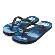 Skyball Beach Volleyball Apparel - Boardwalk Flip-Flops - Full Patch / Blue Camo