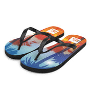 Skyball Beach Volleyball Apparel - Boardwalk Flip-Flops - Full Patch / Sunset Palms