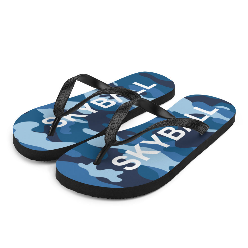 Skyball Beach Volleyball Apparel - Boardwalk Flip-Flops - Original / Blue Camo