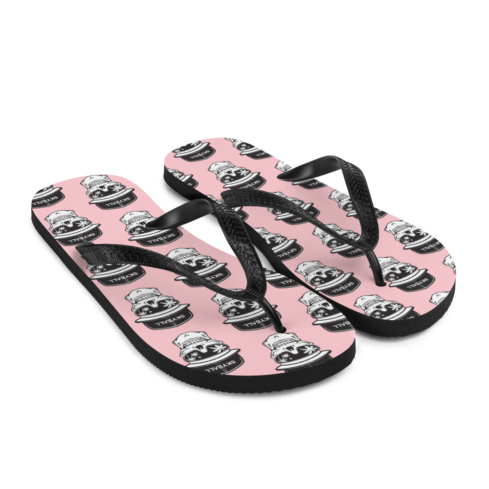 Skyball Beach Volleyball Apparel - Boardwalk Flip Flops - Skully / Pink