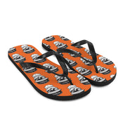 Skyball Beach Volleyball Apparel - Boardwalk Flip Flops - Skully / Orange