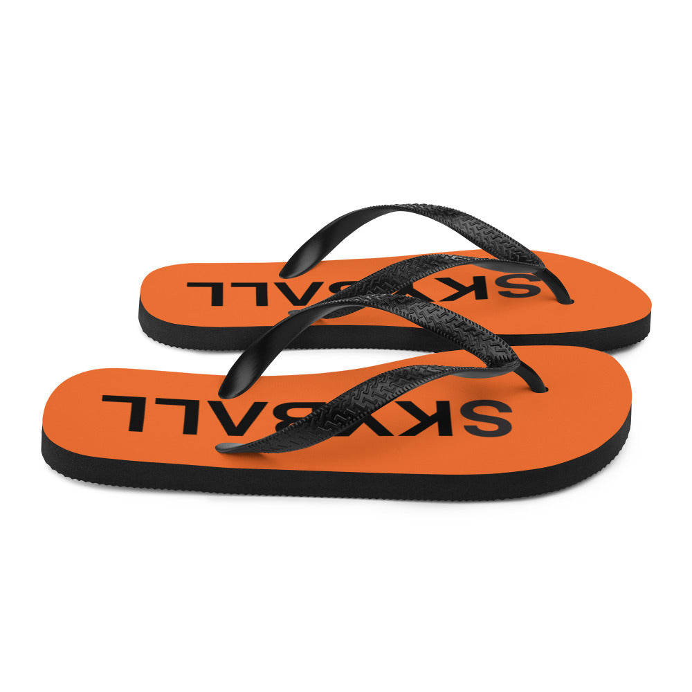 Skyball Beach Volleyball Apparel - Boardwalk Flip-Flops - Original / Orange & Black