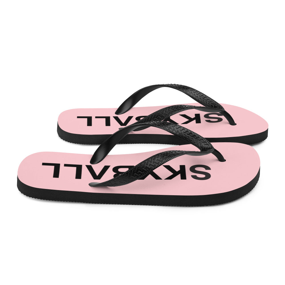 Skyball Beach Volleyball Apparel - Boardwalk Flip-Flops - Original / Pink & Black