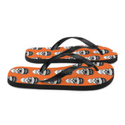 Skyball Beach Volleyball Apparel - Boardwalk Flip Flops - Skully / Orange