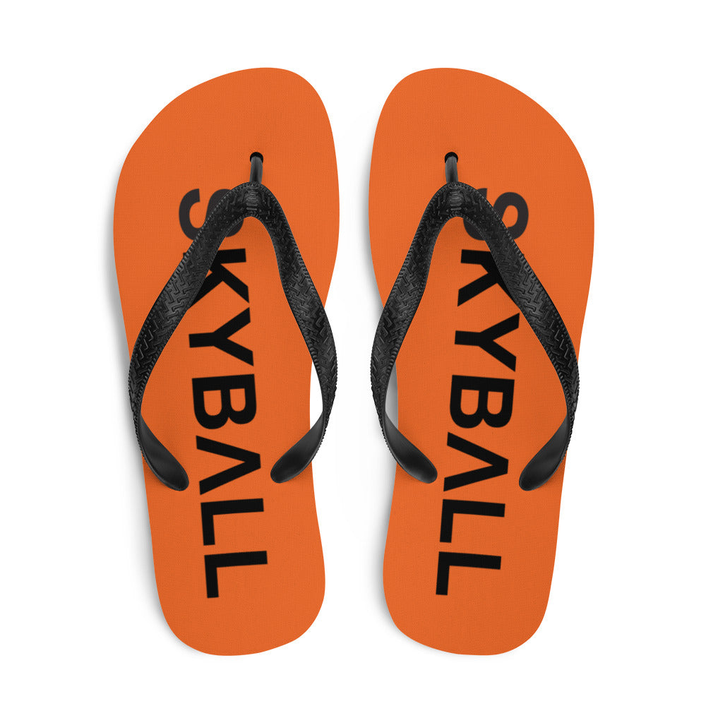 Skyball Beach Volleyball Apparel - Boardwalk Flip-Flops - Original / Orange & Black
