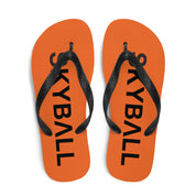 Skyball Beach Volleyball Apparel - Boardwalk Flip-Flops - Original / Orange & Black