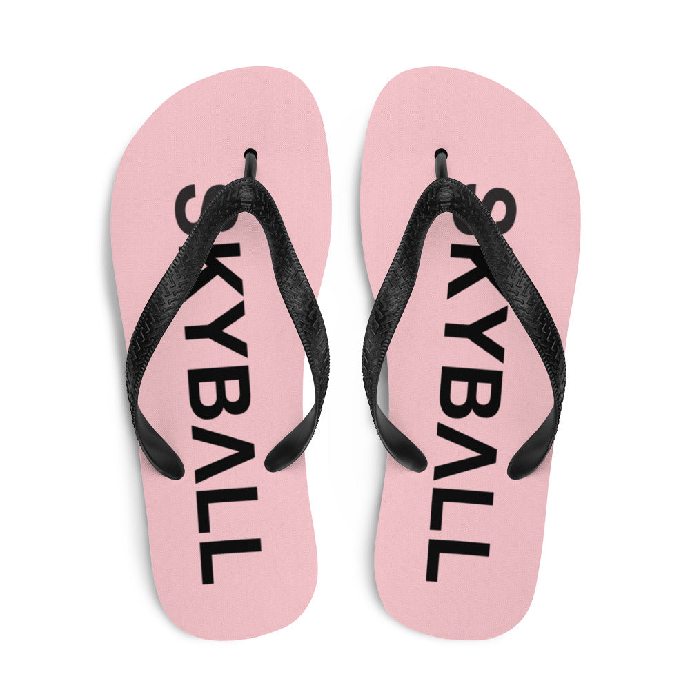 Skyball Beach Volleyball Apparel - Boardwalk Flip-Flops - Original / Pink & Black