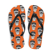 Skyball Beach Volleyball Apparel - Boardwalk Flip Flops - Skully / Orange