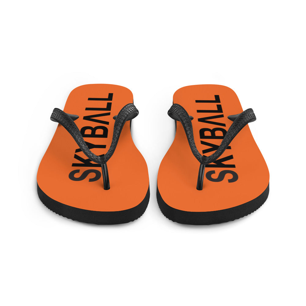 Skyball Beach Volleyball Apparel - Boardwalk Flip-Flops - Original / Orange & Black