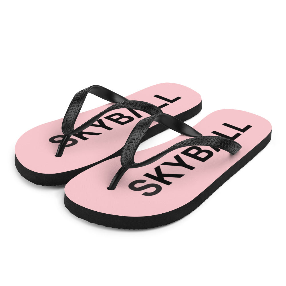 Skyball Beach Volleyball Apparel - Boardwalk Flip-Flops - Original / Pink & Black