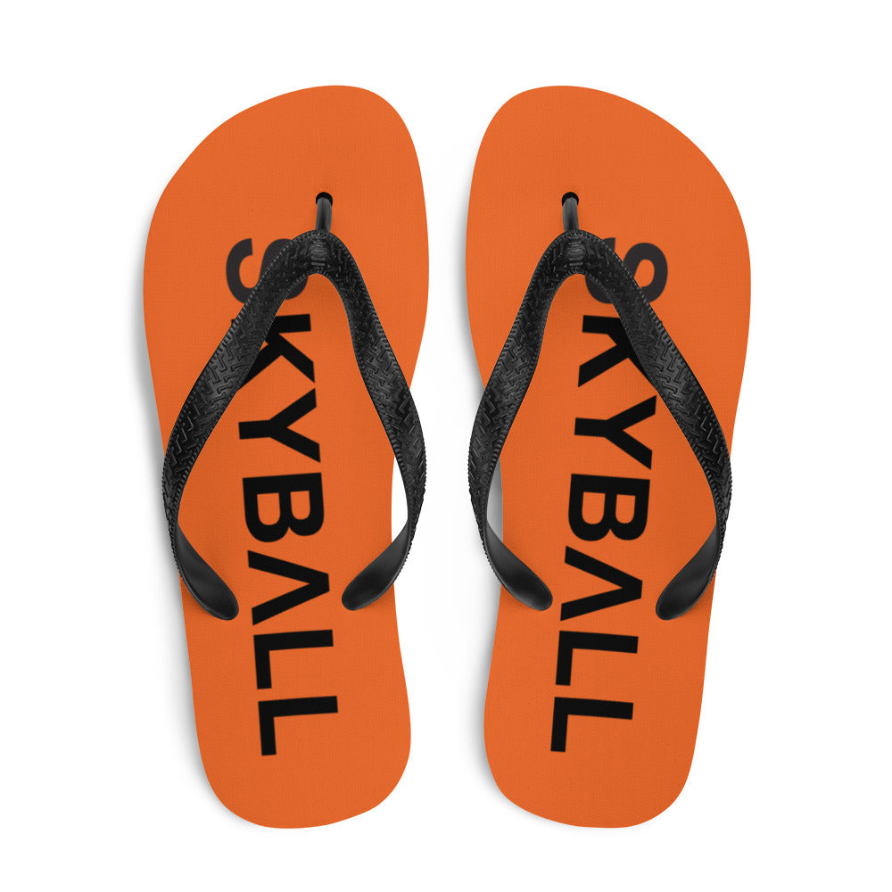 Skyball Beach Volleyball Apparel - Boardwalk Flip-Flops - Original / Orange & Black